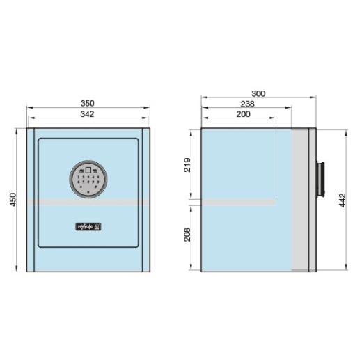 mySafe Premium 450 – Gray | Code and Fingerprint