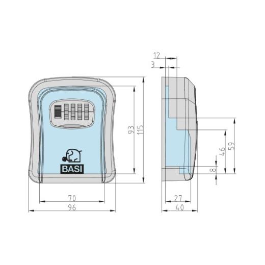 Key Safe with Combination Lock | SSZ 200 - White