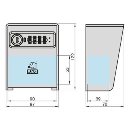 Key Safe with Combination Lock | SSZ 350 - Stainless Steel