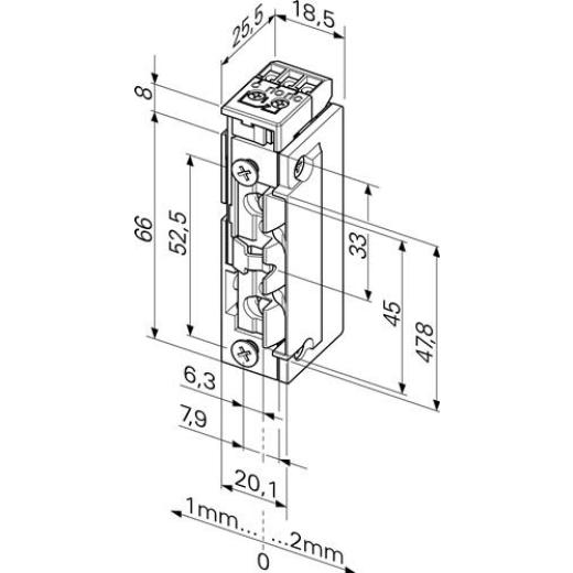 Elektrotüröffner 118.63 ProFix 2 10-24 V AC/DC Stand.DIN L/R m.FaFix ASSA ABLOY