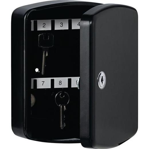 Schlüsselbox Key Box H202xB157xT75mm schwarz Stahlbl.Anz.Hak.15 BURG-WÄCHTER