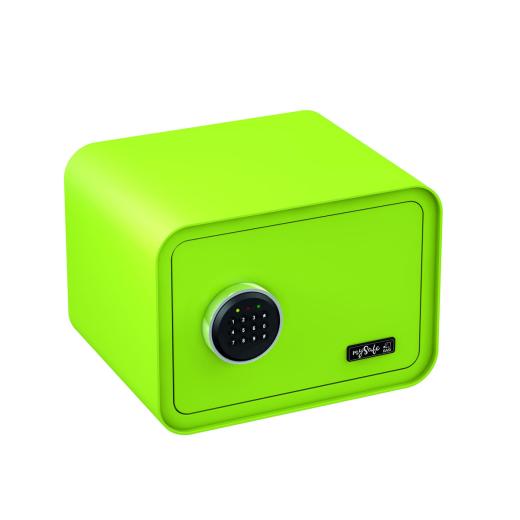 mySafe 350 Electronic Furniture Safe | with code, alarm-secured / apple green