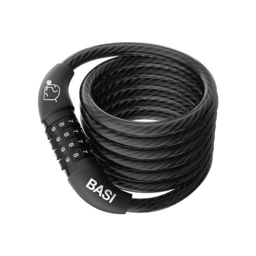 Spiralkabel mit 4-stelligem Zahlenschloss| Länge 1,8 m - Durchmesser 8 mm