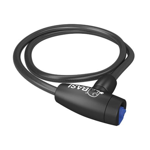 Spiralkabel mit Schlüssel | Länge 65 cm - Durchmesser 8 mm