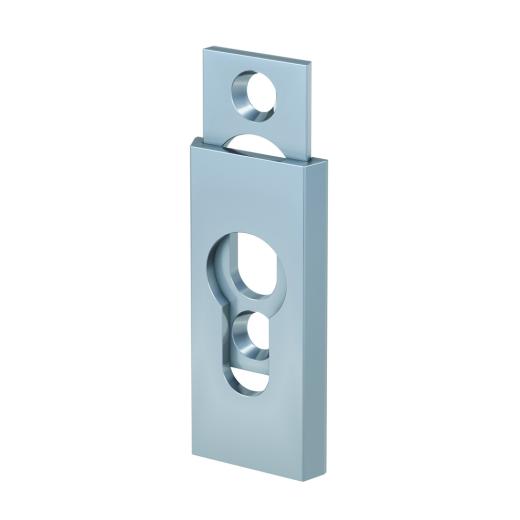 Aluminium-Schutzrosette, 9 mm, eckig (PZ) F1