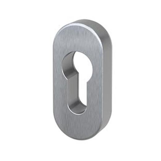 Schmalrahmen-Schutzrosette 6 mm, oval (PZ) Edelstahl