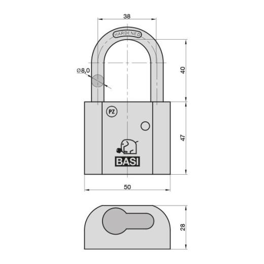 VHS PZ Vorhangschloss