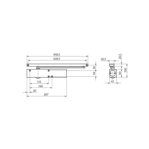 GEZE - Türschließer TS 5000 L EN 2-6 weiß 9016