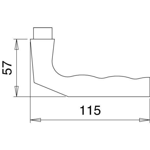 Türdrückerpaar 125Z Alu.F1 o.Rosetten 4-KT.8mm EDI