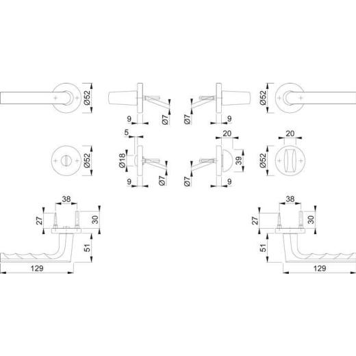 Rosettengrt.Hamburg 1700/42KB/42KBS F9714 SK/OL DIN L/R HOPPE