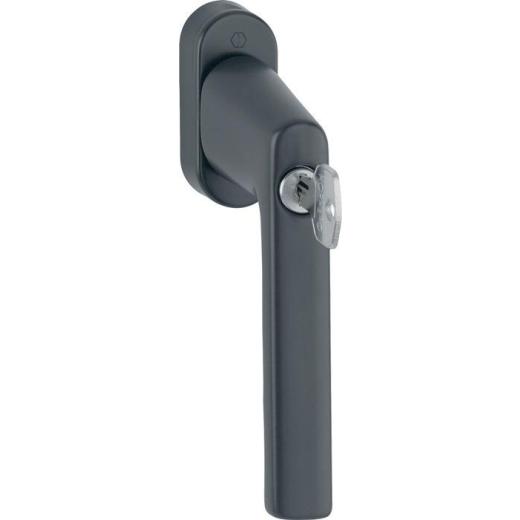 Fenstergriff Hamburg 0700LS/U26 100NM Alu.F9714M schwarz ma 32-42mm abschl.