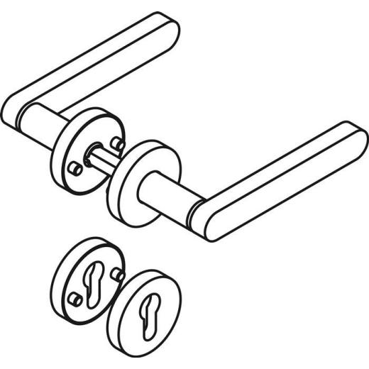 Rosettengrt.270XAH01.130 VA rd.BB DIN L/R D/D HEWI