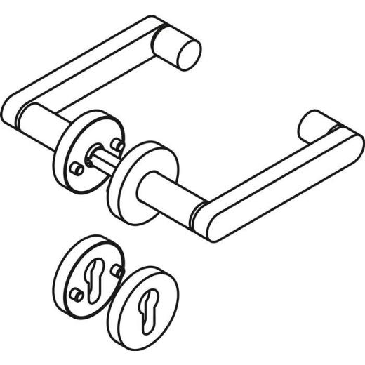 Rosettengrt.270XAH01.230 VA U-Form PZ DIN L/R D/D HEWI
