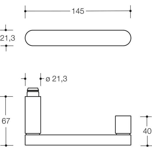Rosettengrt.270XAH01.230 VA U-Form PZ DIN L/R D/D HEWI