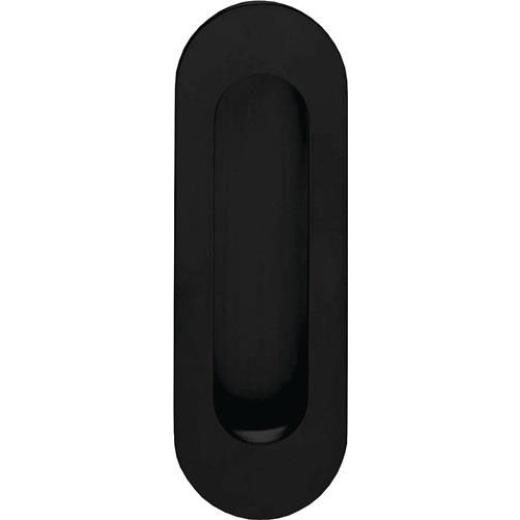 Schiebetürmuschel 4476 VA schwarz ov.bl.L.120mm B.40mm INTERSTEEL