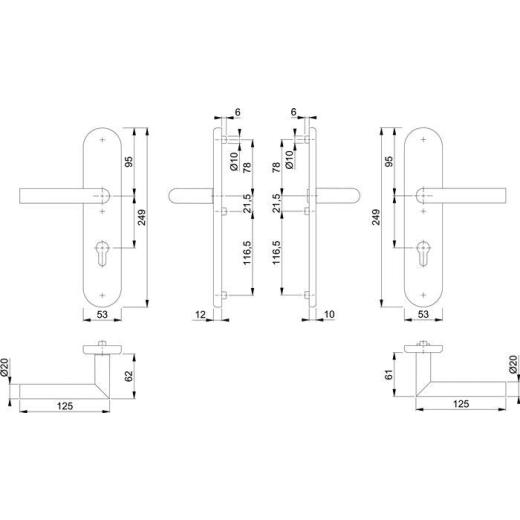 FS-Garnitur Ams.FS-E1400F/3331/3310 VA F69 D/D TS 42-47mm PZ rd