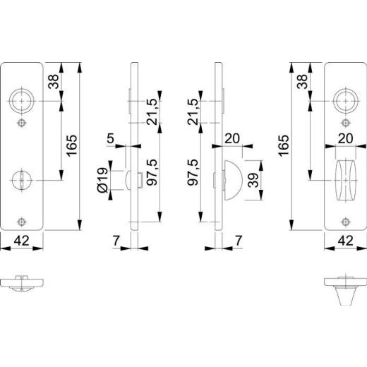 Kurzschildpaar 202KP Alu.F1 SK/OL HOPPE