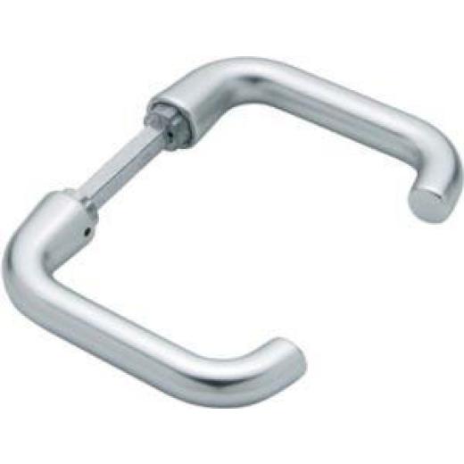 Türdrückerpaar Paris 138L Alu.F1 o.Rosetten 4-KT.8mm HOPPE