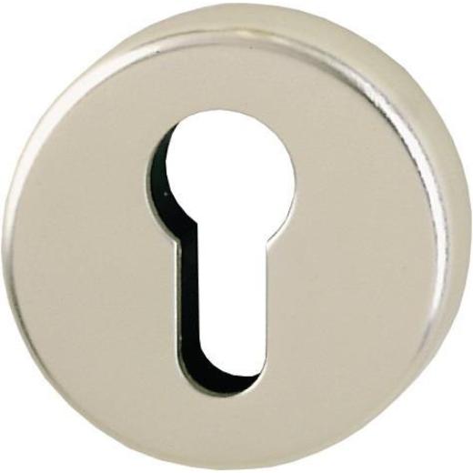 Schlüsselrosetten-Paar 42KVS Alu.F2/neusilberfarbig Schildst.9mm PZ rd.HOPPE