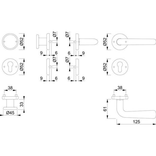 Rosettengrt.Hel.E48/17KV/17KVS/1730Z VA F69 rd.PZ DIN L/R fl.D/K HOPPE
