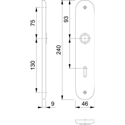 Langschildpaar 273P F1/naturf.F1 BB 72mm HOPPE