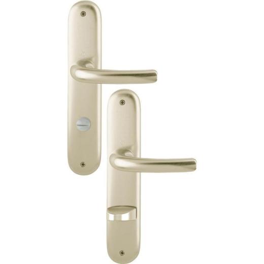 Langschildgarnitur Tôkyô 1710/273P Alu.F2 SK/OL 78mm DIN L/R HOPPE