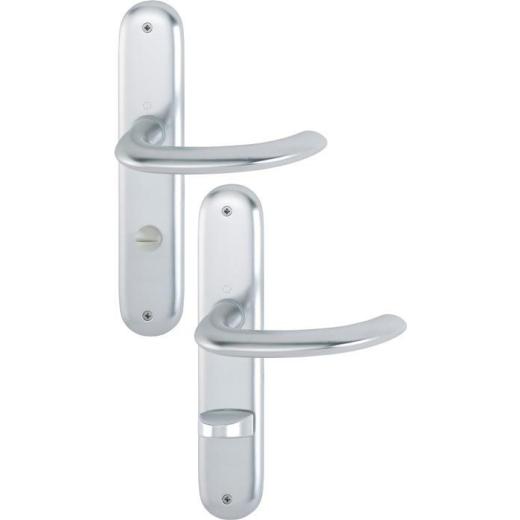 Langschildgarnitur Mar.1138/273P Alu.F1 SK/OL 78mm DIN L/R HOPPE