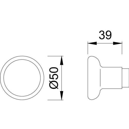 Knopflochteil 54 Alu.4-KT.8mm HOPPE
