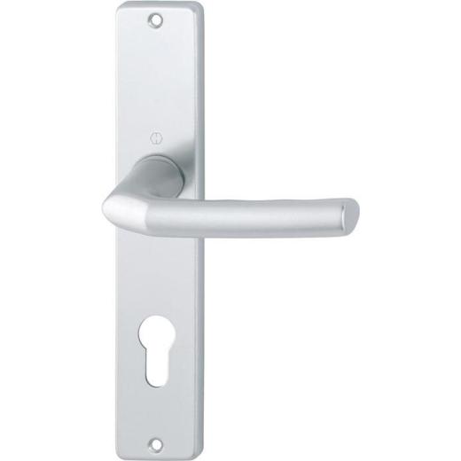 Langschildgarnitur Birm.1117/202SP Alu.F1 PZ 72mm DIN L/R HOPPE