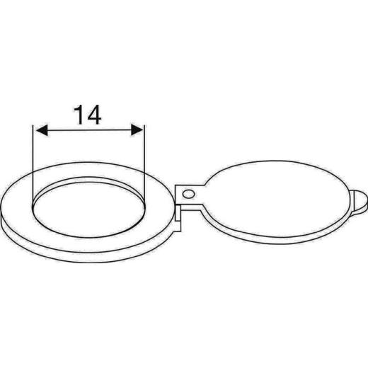 Schließer f. Türspion MS verchr. Innen-D.14mm BMB