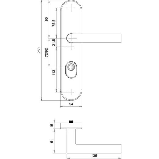 Schutzgarnitur Logo 8745/9203 VA EST 92mm 65-75mm EDI