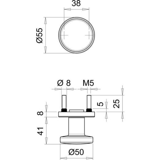Türknopf K7/052/01 VA F00 ger.Kno.EDI