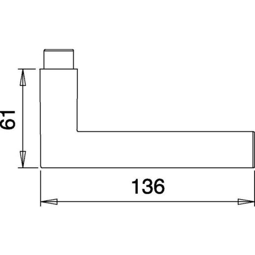 Türdrückerlochteil 168 VA F00/VA ma 4-KT.8mm DIN re./li.EDI