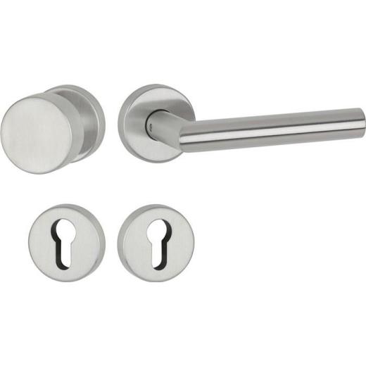 Drückergrt.Basic 02 VA 60 VA ma Gehrung PZ DIN L/R fl.D/K 30 APTEC