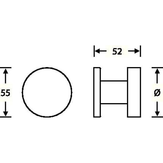 Türknopf 23 0829 0005 Alu.0105 Aufnahme 8mm ger.FSB