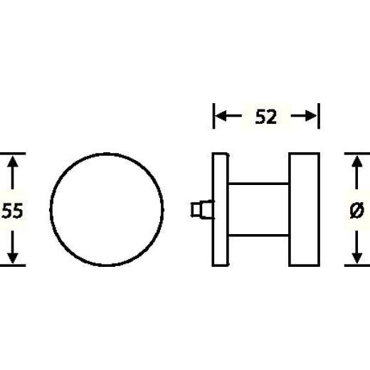 Türknopf 23 0829 0005 Alu.0105 Aufnahme 8mm ger.FSB