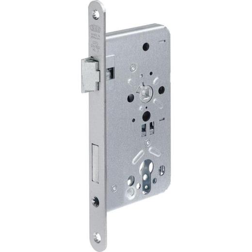 Objekt-Einsteckschloss 0515 PZW 20/ 60/72/8mm DIN L alufin.silber rd Kl 3 Zinkd.