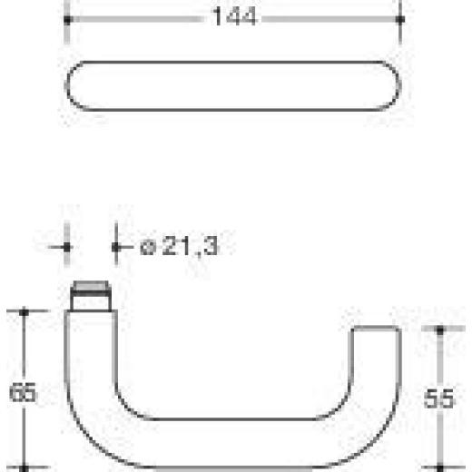 Halbgarnitur 111XAH22.130 VA XA 4-KT.8mm Schutzrosette HEWI