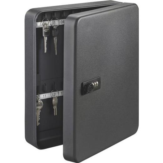 Schlüsselbox KC H200xB160xT60mm schwarz Stahlbl.Anz.Hak.20 St.BURG-WÄCHTER