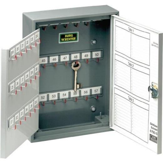 Schlüsselschrank 6700/ 57 R H280xB215xT70mm2-türig m.Zylinderschl.Anz.Hak.57