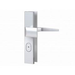 Aluminium-Vollmaterial-Schutzbeschlag | Langschild eckig (PZ) 92/10 mm, mit Zylinderabdeckung