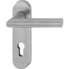 Kurzschildgarnitur Ams.E1400Z/353K VA F69 PZ rd Drückergrt.HOPPE