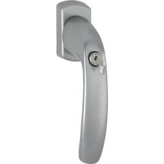 Fenstergriff NY 0810SVS/U10 Alu.F9/stahlfarbig 32mm abschl.HOPPE