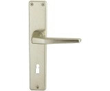 Türdrückerpaar Frankfurt 117L Alu.F2 o.Rosetten 4-KT.8mm HOPPE