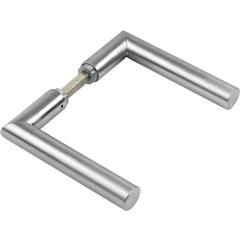 Türdrückerpaar Ams.1400 Alu.F1 o.Rosetten 4-KT.8mm HOPPE