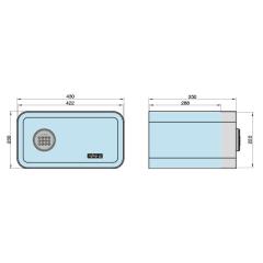 mySafe 430 Elektronik-Möbel-Tresor | mit Code, alarmgesichert / schwarz