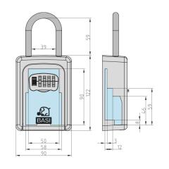 Key Safe with Combination Lock | SSZ 200B - Black