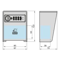 Key Safe with Combination Lock | SSZ 350 - Stainless Steel