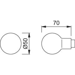 Knopflochteil 50 Alu.F1/naturf.4-KT.8mm HOPPE