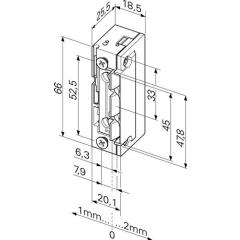 Elektrotüröffner 118E.13 ProFix 2 10-24 V AC/DC Stand.DIN L/R m.FaFix ASSA ABLOY